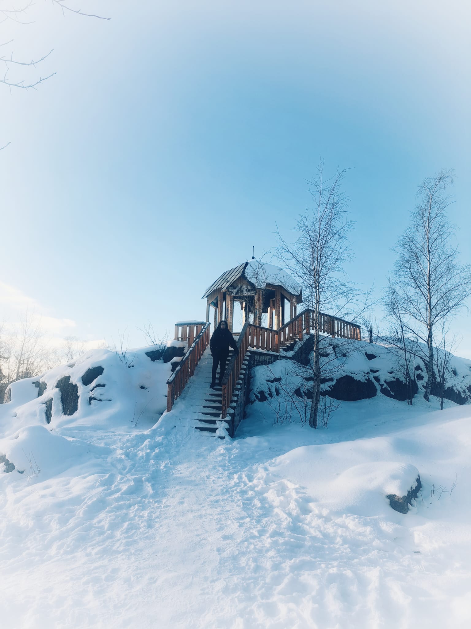 Día de nieve en Finlandia